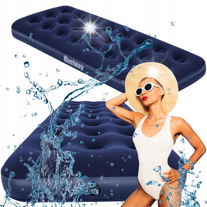 Къмпинг матрак Bestway, 185x76x22см, цвят гранат, за употреба на закрито и открито, с бързонадуващи се клапани