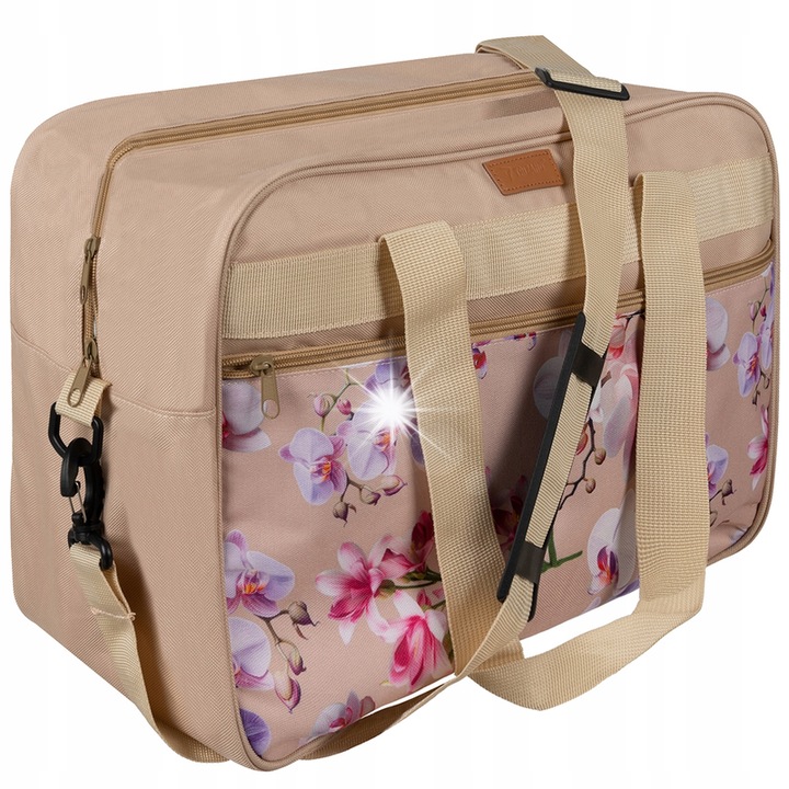 Пътна чанта Trizand 40x20x30см, бежова, 24л, водоустойчива, регулируема