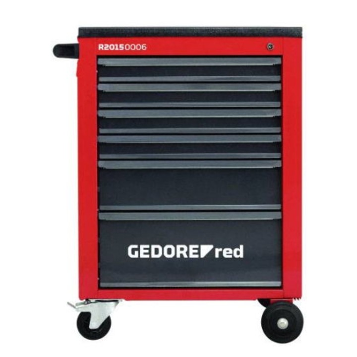 Carucior pentru scule Gedore 3301663, Mecanic, 6 Sertare Negru/Rosu