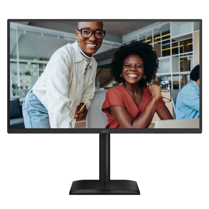 Monitor IPS LED AOC 27" 27E4U, Full HD 1920 x 1080, HDMI, DisplayPort, Hangszórók, Pivot, 120 Hz, 4 ms Fekete