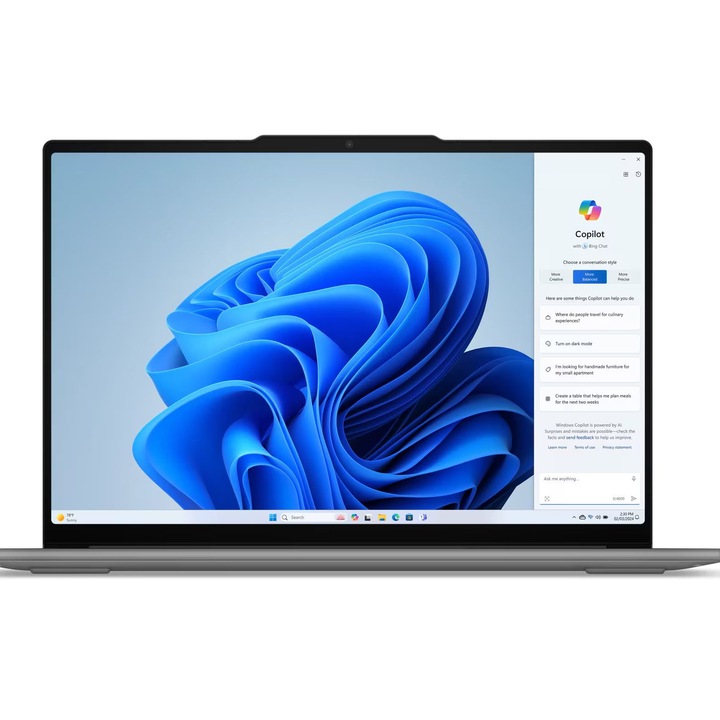 Lenovo Yoga Slim 7 15ILL9 laptop, 83HM006PBM, 15.3", Intel Core Ultra 7 258V (8-magos), Intel Arc 140V 8 Core, 32GB 8533MHz LPDDR5x, szürke