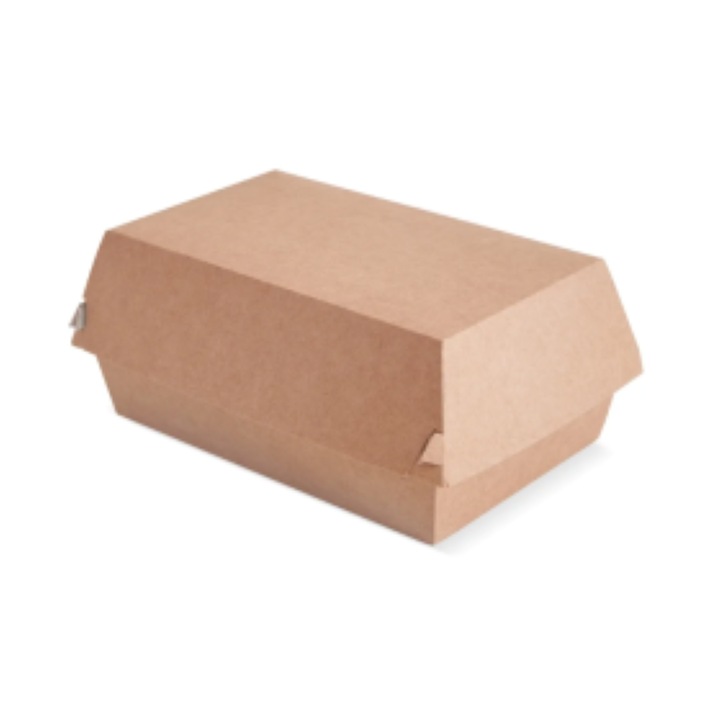 Set 500 buc cutie meniu burger kraft natur 20(23)x10.5(13)x7.5