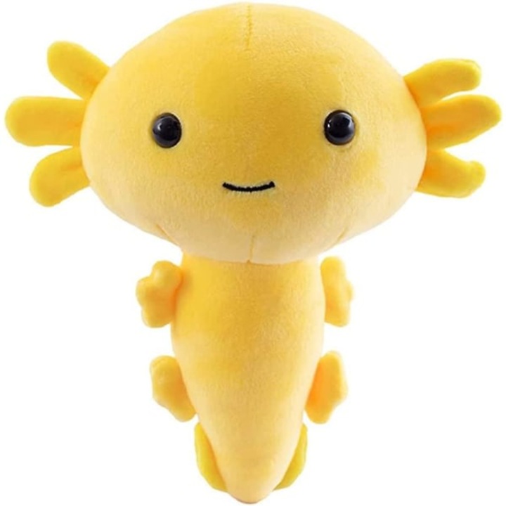 Jucarie de plus Axolotl, galben, 20x8cm