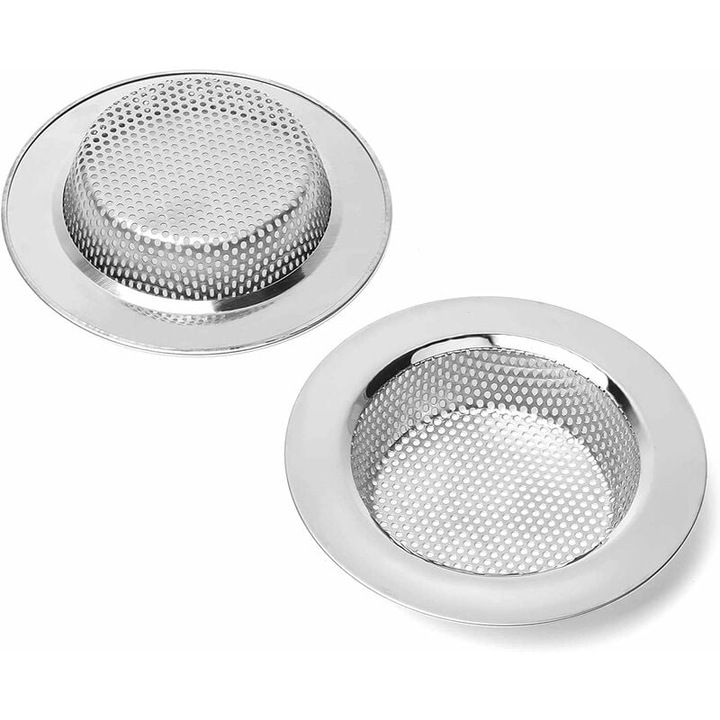 Цедка за мивка, инокс, голям размер 112мм, микроперфорация, дизайн без остри ръбове