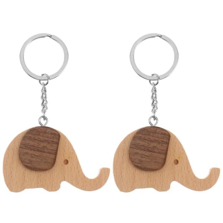 2 db multifunkcionális fa kulcstartó szett, telefontartó, fa színű, méretek: 2.75x1.57x0.51 hüvelyk