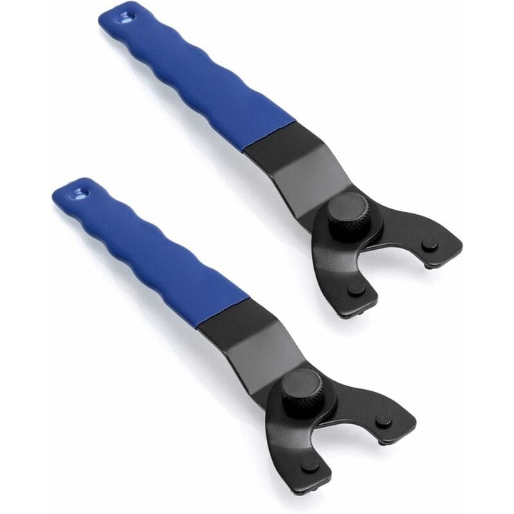 Set 2 chei reglabile pentru polizoare, otel carbon, manere cauciucate