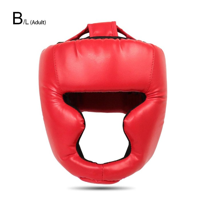 Каска за кикбокс, UK-Fastred, възрастни/деца, тренировка, бойни изкуства, цвят: черен, размер L