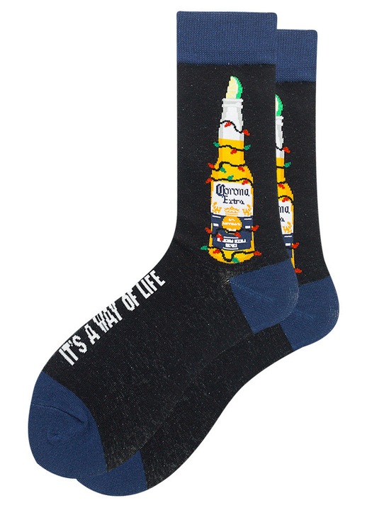 Комплект 5 чифта мъжки чорапи, модел Корона, многоцветен, 38-45