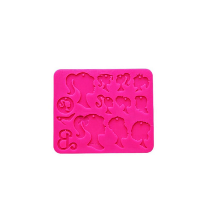 Matrita silicon pentru pandantive, roz, 16.5x14cm