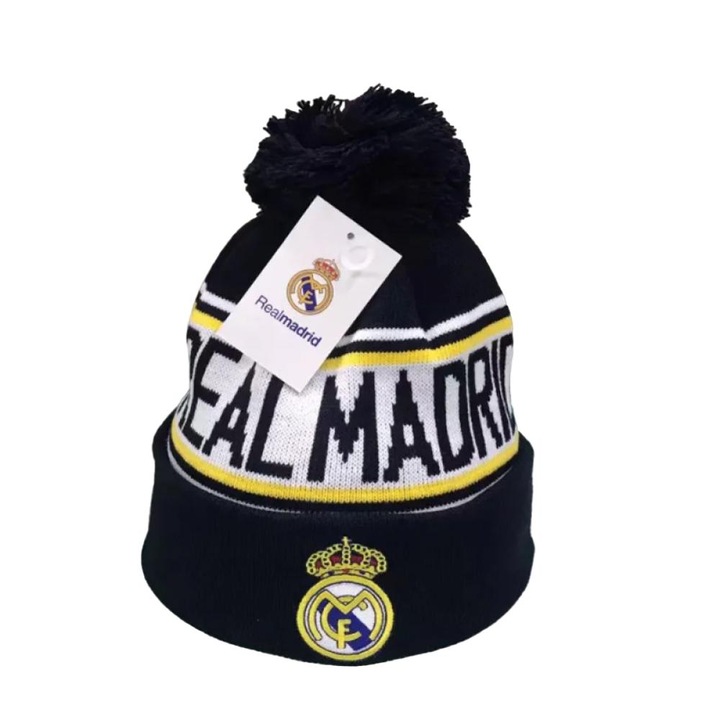 Unisex kötött sapka, Real Madrid, légáteresztő, hőtartó, sokszínű
