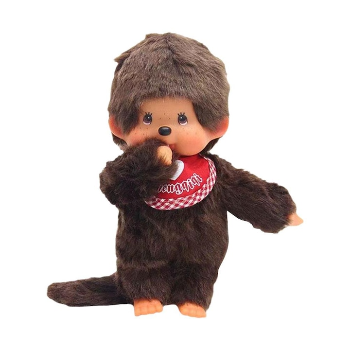 Jucarie de plus, Monchhichi, 20cm, culoare maro, set 1 buc.