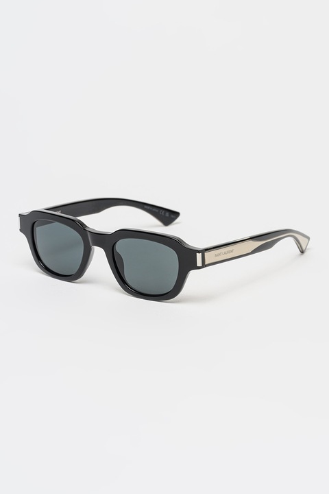 Saint Laurent, Ochelari de soare unisex dreptunghiulari, 48-21-145, Negru