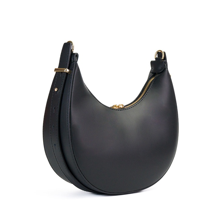 Poseta Piele Louna - Negru, Geanta Casual din Piele Naturala, Geanta, Genti