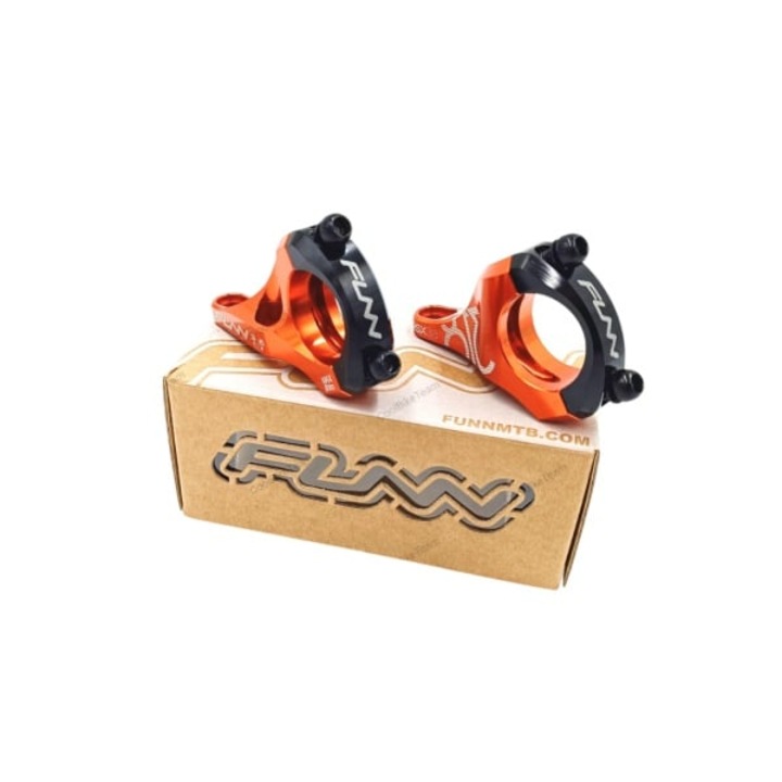 Светлинна тръба Funn RSX, директен монтаж на RSBoxxer, Alu.6061-T6, изцяло CNC, 35 мм, повдигане+30, регулируема 45 мм и 50 мм, оранжево/черно анодизирана, AM