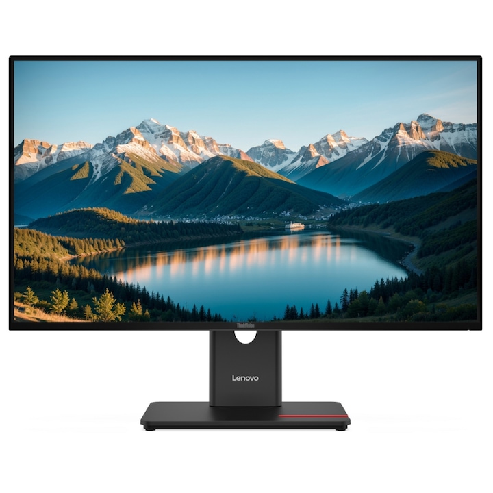Monitor IPS LED Lenovo ThinkVision 27" T27Q-40, WQHD 2560 x 1440, HDMI, DisplayPort, Pivot, 120 Hz, 4 ms Fekete