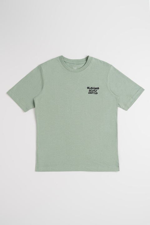 Jack & Jones, Kerek nyakú feliratos póló, Halványzöld