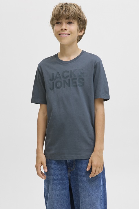 Jack & Jones, Corp organikuspamut póló, Púderkék