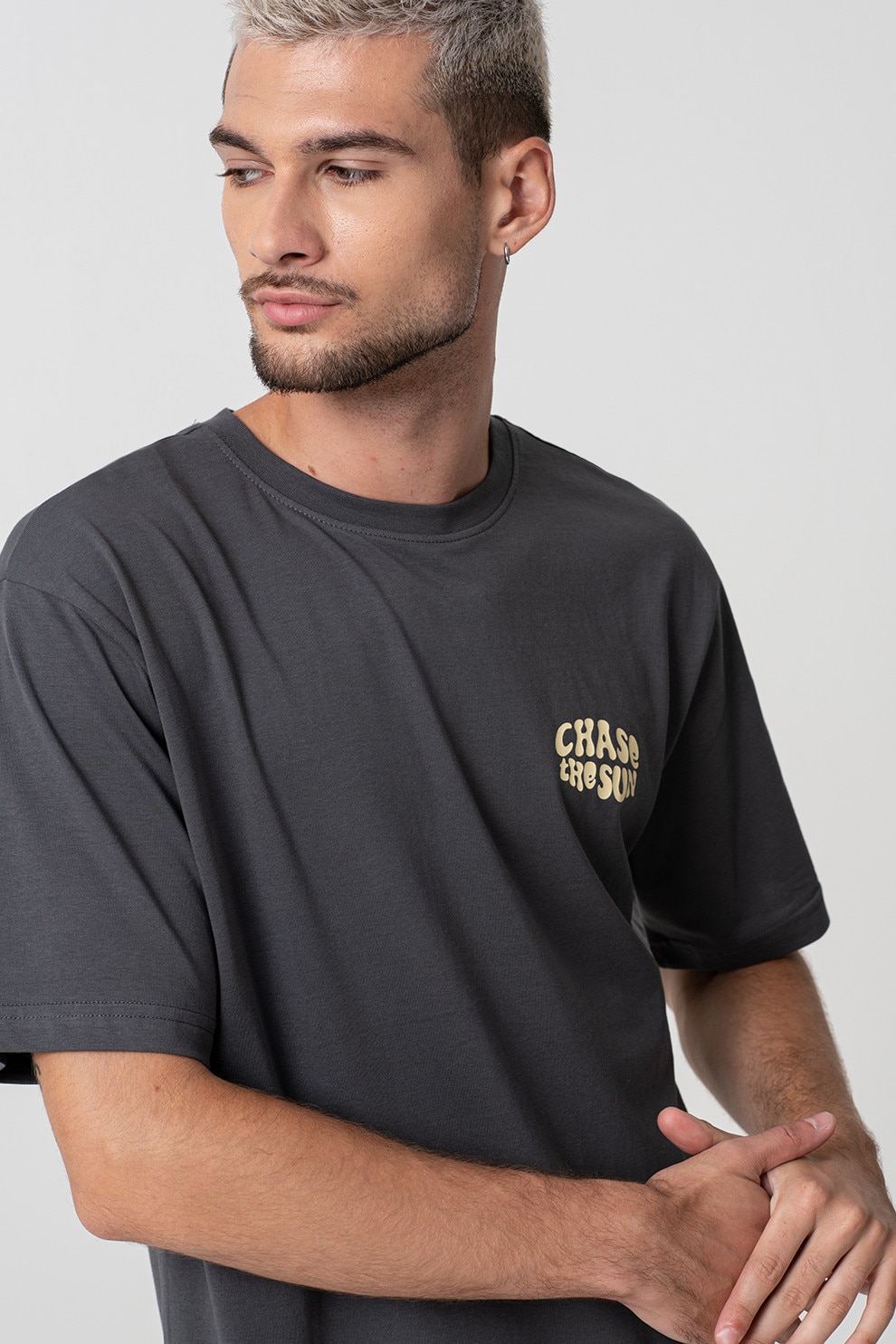 Only & Sons, Tricou relaxed-fit din bumbac Tristan, Gri antracit, S