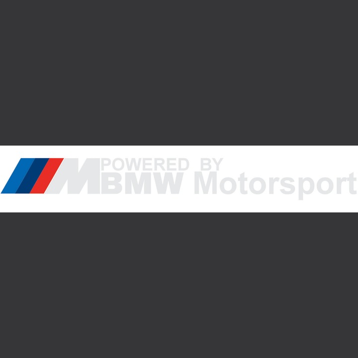 Стикер за кола BMW Motorsport, 25 см, бял