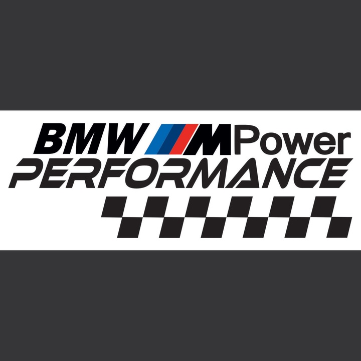 Стикер за кола BMW M Sport Performance, 25 см, черен