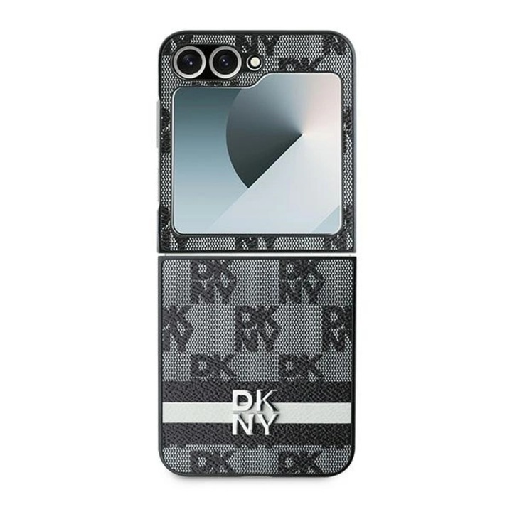 Калъф DKNY Checkered, съвместим с Samsung Galaxy Z Flip 6, черен
