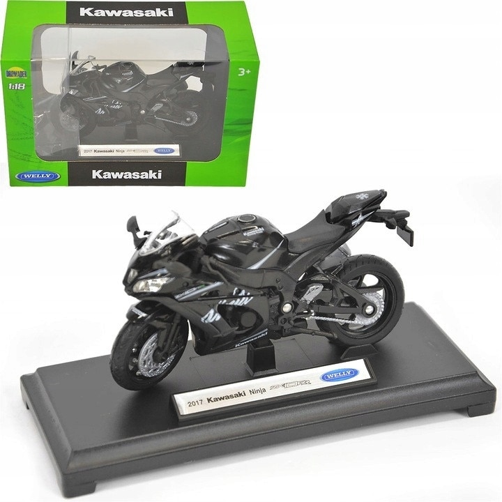 Macheta motocicleta model Kawasaki Ninja ZX-10RR 2017, scala 1:18