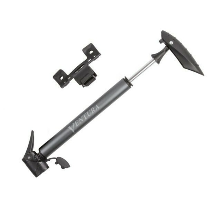 Велосипедна помпа Giyo, GP-02, с двойни клапани, 30 см, черна с жълто