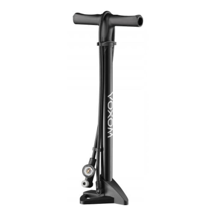 Помпа Voxom PU10, голяма, стоманена, с основа, двоен клапан, манометър, 120 psi, червена, AM