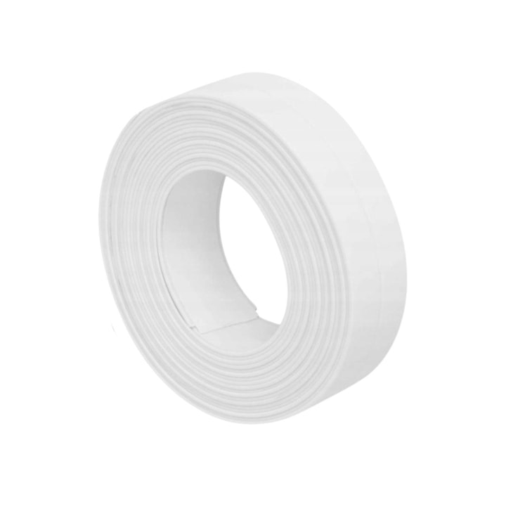 Banda adeziva pentru etansare, 3.2 m x 38 mm, impermeabila, antimucegai, pentru baie, bucatarie, alb, Dactylion®