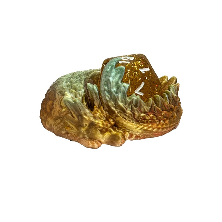 Suport Pentru Zar, Display, Dragon, Cameleon Galben Verzui