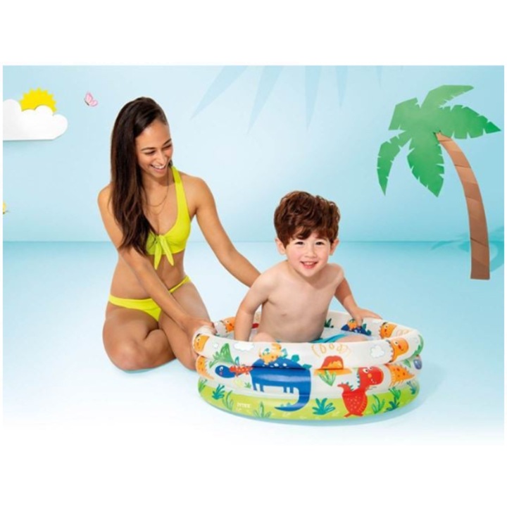 Детски басейн Intex с динозавърска шарка Ø61x22см