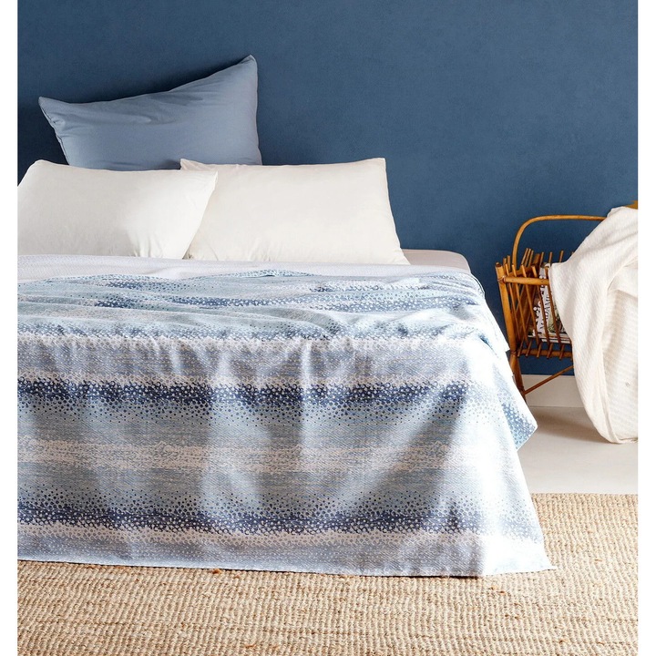 Dupla paplanhuzat, Madame Coco, 100% pamut, kék, 200x220cm