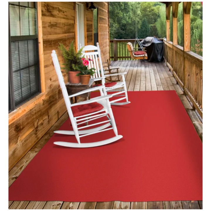 Mocheta Gazon Plusat Exterior, Rosu, Arena, 1 m latime cu 2 m lungime