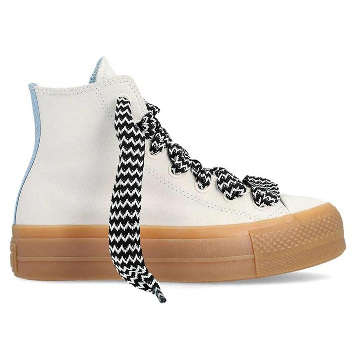 Tenisi dama Converse Chuck Taylor All Star Lift Platform Suede A10414C, piele intoarsa, alb, 41 EU