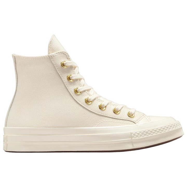 Tenisi dama Converse Chuck 70 Gold A12555C, detalii aurii, panza, crem, 41 EU