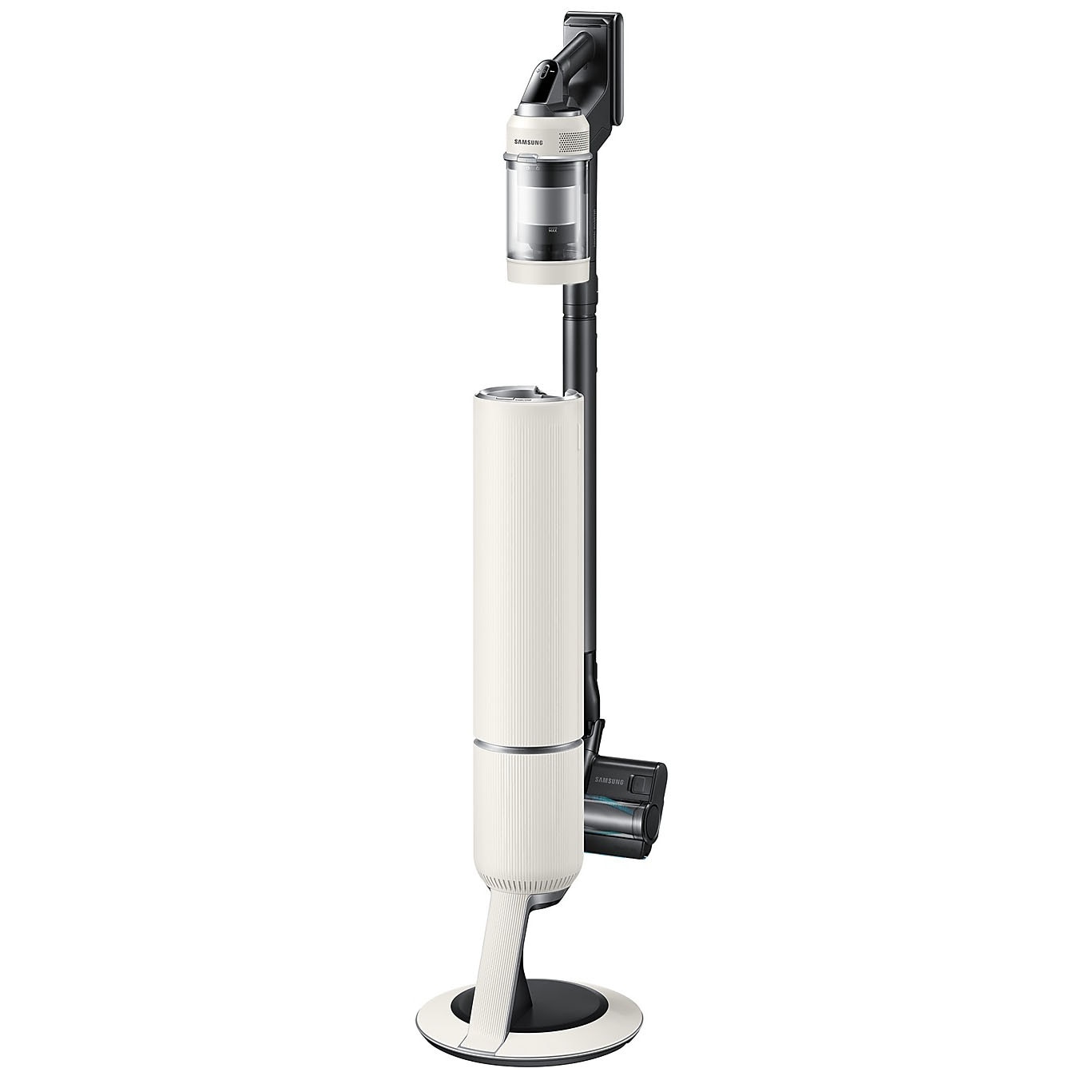 Aspirator vertical Samsung Bespoke Jet AI Lite Complete Extra VS80F28DES/GE, putere aspirare 280W, Motor HexaJet Inverter, Filtrare HEPA, WiFi, AI Cleaning 2.0, Jet Dual Brush+, Perie Pet+, Autonomie 120 min, Santorini Beige