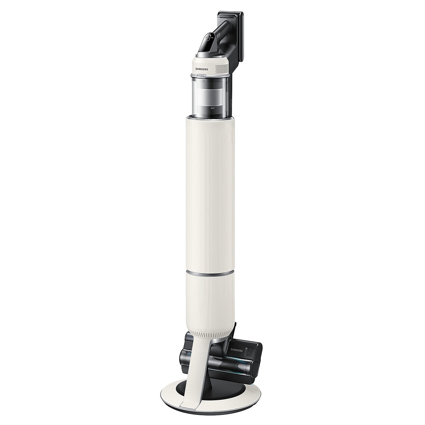 Aspirator vertical Samsung Bespoke Jet AI Lite Complete Extra VS80F28DES/GE, putere aspirare 280W, Motor HexaJet Inverter, Filtrare HEPA, WiFi, AI Cleaning 2.0, Jet Dual Brush+, Perie Pet+, Autonomie 120 min, Santorini Beige