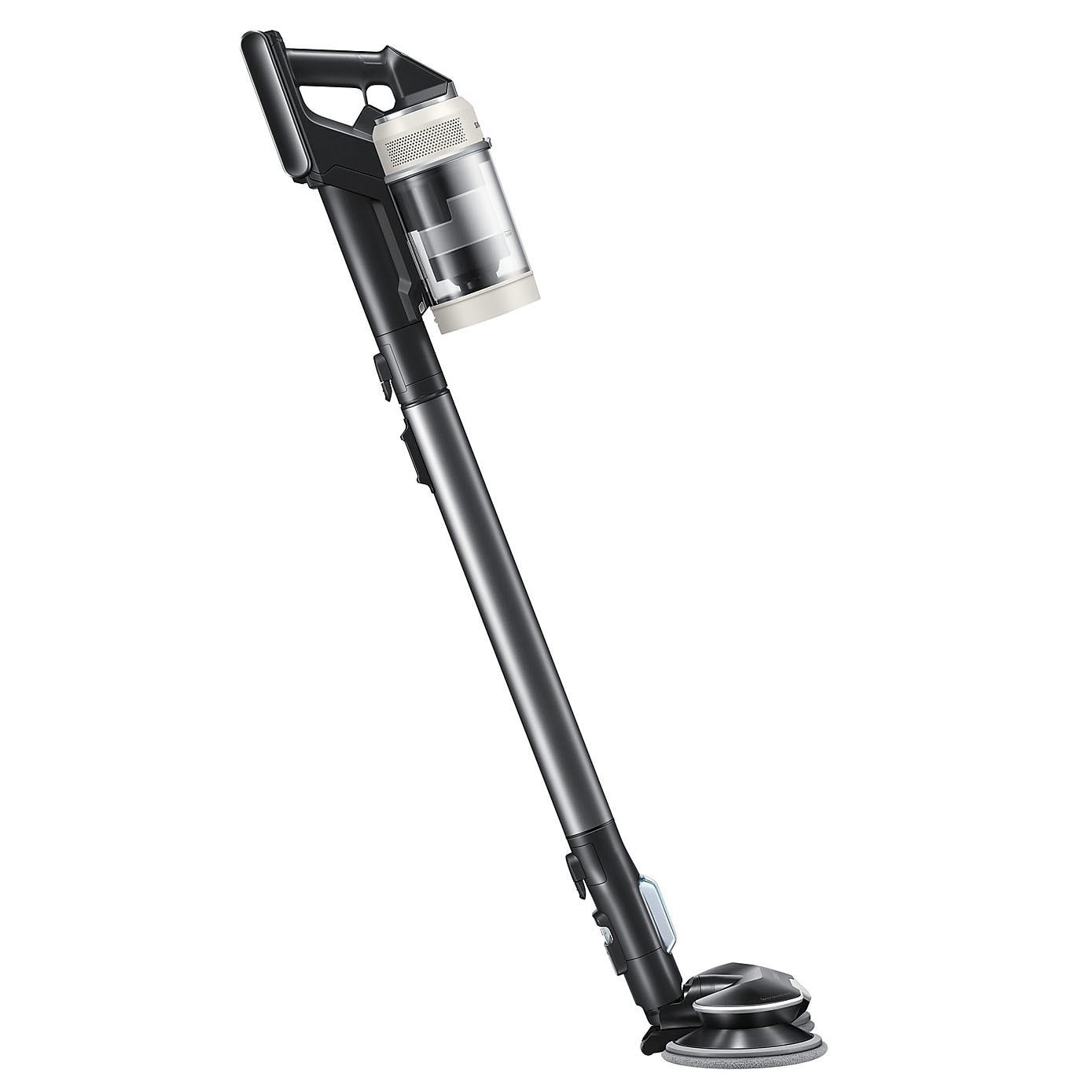 Aspirator vertical Samsung Bespoke Jet AI Lite Pro Extra VS80F28DGS/GE, putere aspirare 280W, Motor HexaJet Inverter, Filtrare HEPA, WiFi, AI Cleaning 2.0, Jet Dual Brush+, Perie Pet+, Autonomie 120 min, Santorini Beige