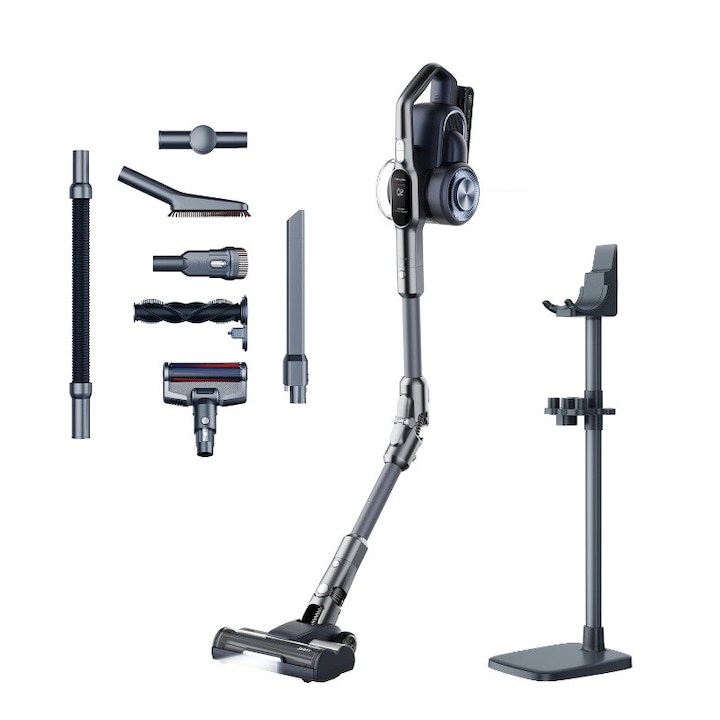 Безжична вертикална прахосмукачка Jimmy H11 Pro Hercules, 700W, 260AW, 90 мин. Автономност, Smart LED дисплей, Контейнер за прах 0.6 л, Черен