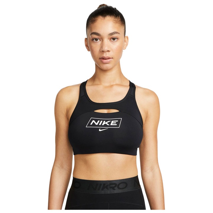 Bustiera sport DQ5252, Nike, Poliester, Negru, XS INTL