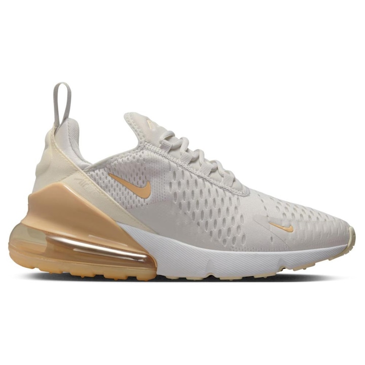 Pantofi sport barbati Nike Air Max 270, unitate Air 270, partea superioara din tricot, bej