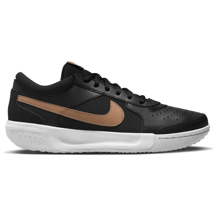 Pantofi sport dama NikeCourt Air Zoom Lite 3, negru, piele naturala, pentru zgura, 40 EU