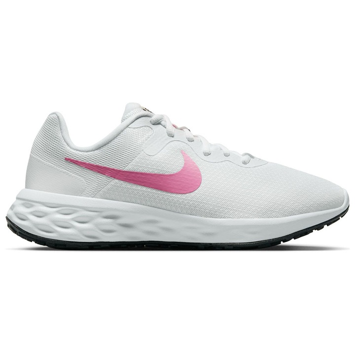 Pantofi sport dama, Nike Revolution 6, confort sporit, alb, plasa, 40.5 EU