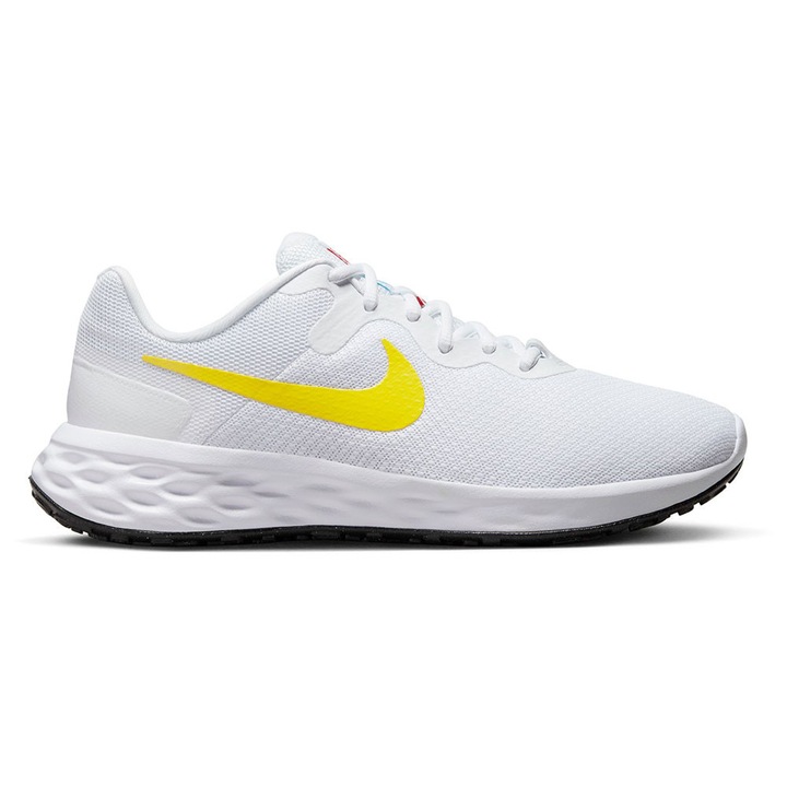Pantofi sport dama, Nike Revolution 6, confort sporit, alb, plasa, 42 EU