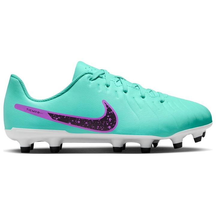 Pantofi fotbal copii Nike Jr. Tiempo Legend 10 Club FG/MG, culoare verde, material sintetic, piele ecologica