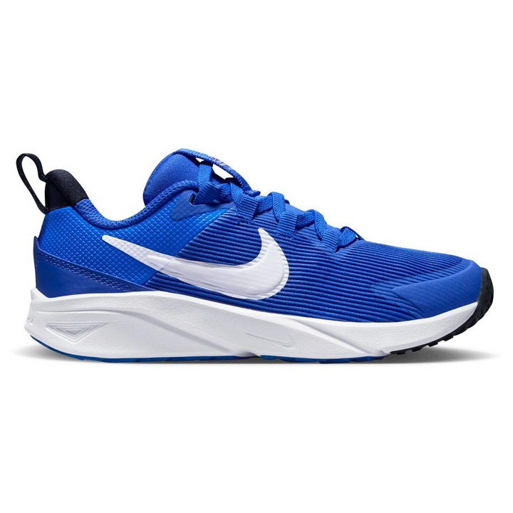 Pantofi sport Nike Star Runner 4, sireturi elastice, material sintetic, albastru, pentru copii