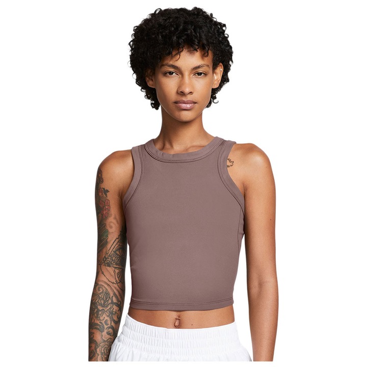 Maiou sport dama, Nike, Dri-FIT, maro material textil poliester