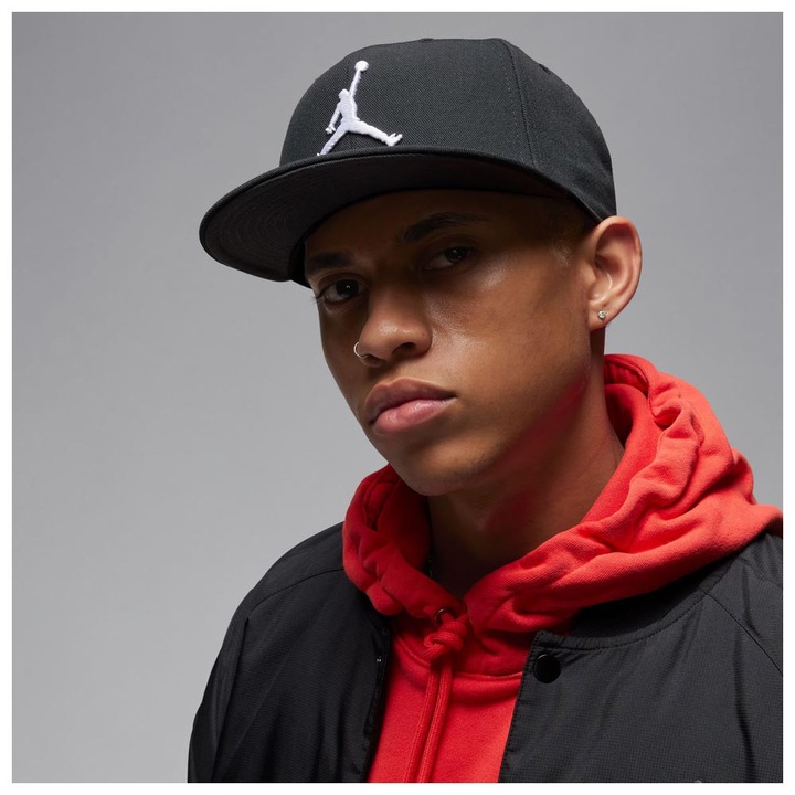 Sapca ajustabila Jordan Jumpman Pro, poliester, design respirabil, negru