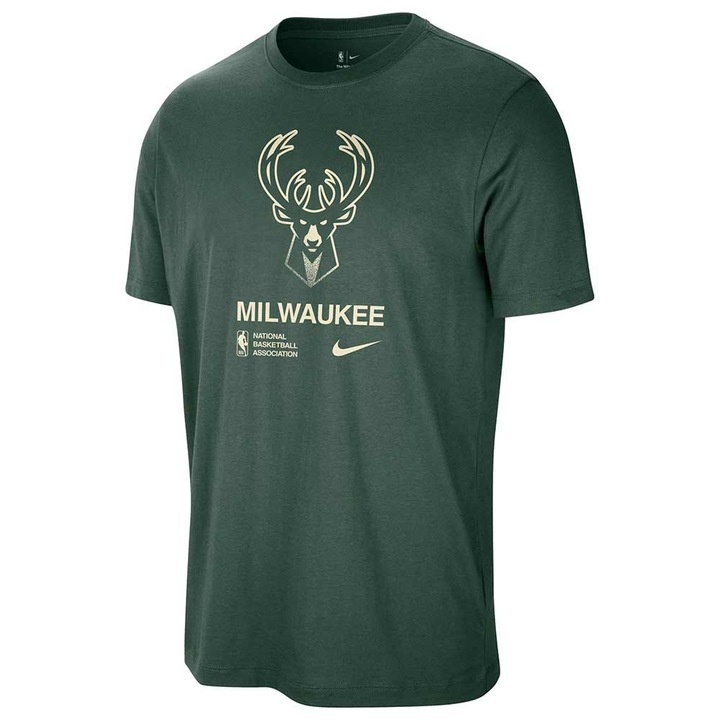 Tricou sport Nike Milwaukee Bucks, verde, bumbac, M INTL