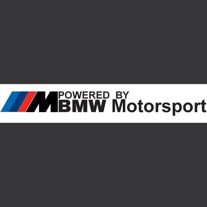 Стикер за кола BMW Motorsport, 25 см, черен